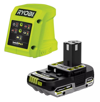 Starter Set 1x Original RYOBI One+ 18V Akku 2,5 Ah 18V RB1825C + 1x Ladegerät