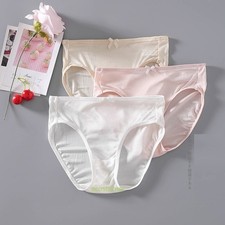 3 Pair Kids Silk Panties Underwear Knickers Pack Size 6 Hipster Briefs For Girls