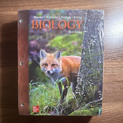 McGraw Hill Biology Sixth Edition Loose-Leaf Ringbound Textbook by Brooker et al