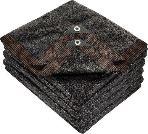 50% Black Shade Cloth, 14 X 20 FT Durable Mesh Tarp with Grommets, Garden Sunblo - Picture 11 of 12