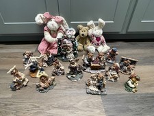 Boyds Bears  Friends Bearstone Lot, Resin Figurines of 14  4 Stuffed Animals