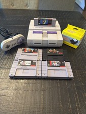 Super Nintendo SNES Original Console One Controller 5 Games Super Mario World