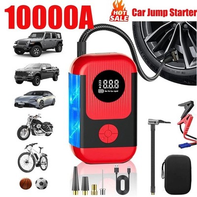  10000A Portable Jump Starter with Air Compressor Car Battery Jumper Starter