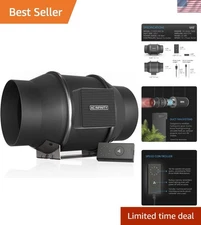 CLOUDLINE PRO S6: 6” Quiet Inline Duct Fan for Hydroponics & Airflow Control