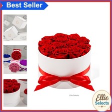 12 Piece Preserved Real Roses in Box Eternal Flowers Gift for Mom Wife