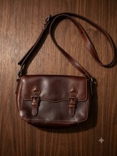 Osprey London Brown Leather Crossbody Leather Sachel Bag