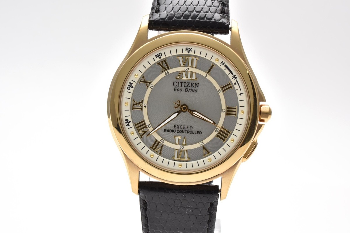 時計 CITIZEN EXCEED eco drive H430-T005705 Near MINT /Case] CITIZEN Exceed Eco Drive H430 T005705 Radio