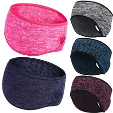 Women’s Ponytail Headband Ear Warmer Head Wrap Yoga Hair Band Running Sweatband
