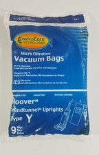 Type Y Micro Filtration Vacuum Bags For Hoover Windtunnel Upright 9 Pack New