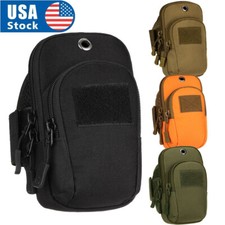 Tactical Outdoor Arm Bag MOLLE Holder Wallet Phone Pouch EDC Sports Running Bag