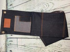 DingSay Trendy Denim Kitchen Apron with Pockets Mens Womens Professional