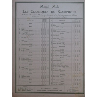 CHOPIN Frédéric Valse op 64 No 2 Klavier Saxophon 1939