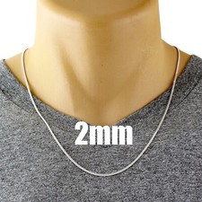 925 Sterling Silver Thin Cuban Curb Chain Nec...