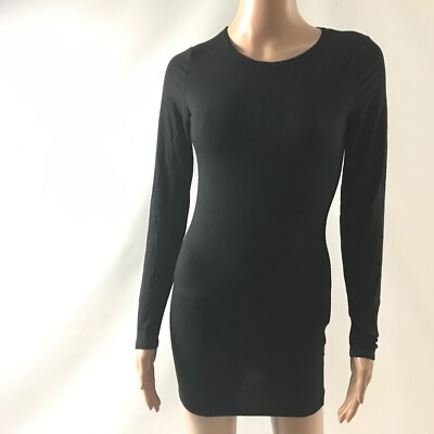 Missy Empire Women's Tunic Top Dress Size Black Longsleeve