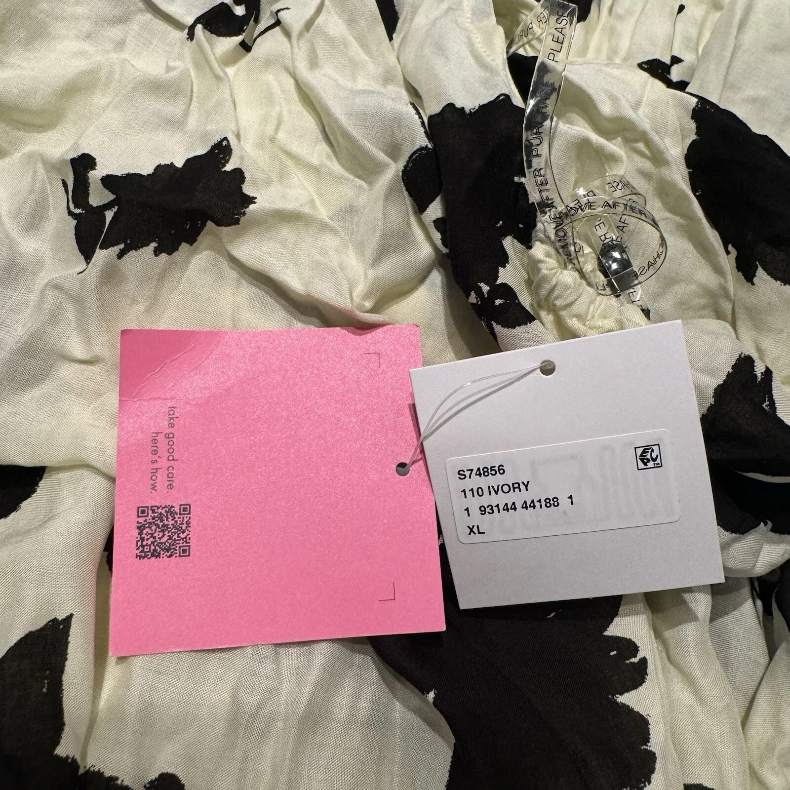 Maxi abito KATE SPADE nuovo con etichette ($178) collo alto *bicolore floreale XL