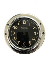 VINTAGE WESTCLOX BLACK DIAL CAR CLOCK