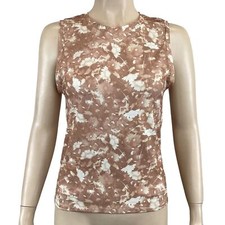 Wilfred From Aritzia Limette Tank Sleeveless Top Size Medium Tan  Ivory Stretch