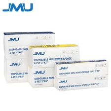 JMU Dental Non-Woven Sponges 4-Ply Gauze Pads Non-Sterile 2"x2", 3"x3", 4"x4"