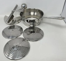 All Clad Stainless Steel Professional Food Mill Ricer Complete With 3 Discs