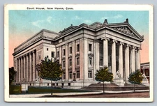 Postcard Connecticut New Haven Court House Exterior 1917 Unposted K888