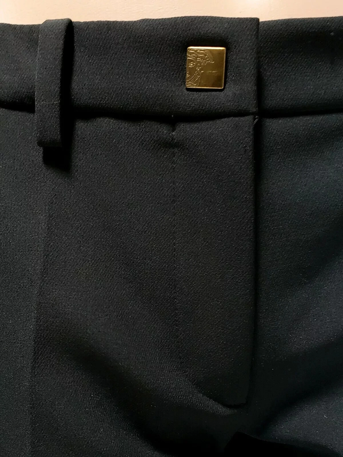 Pantalone classico elasticizzato nero Versace Collection taglia 38 2