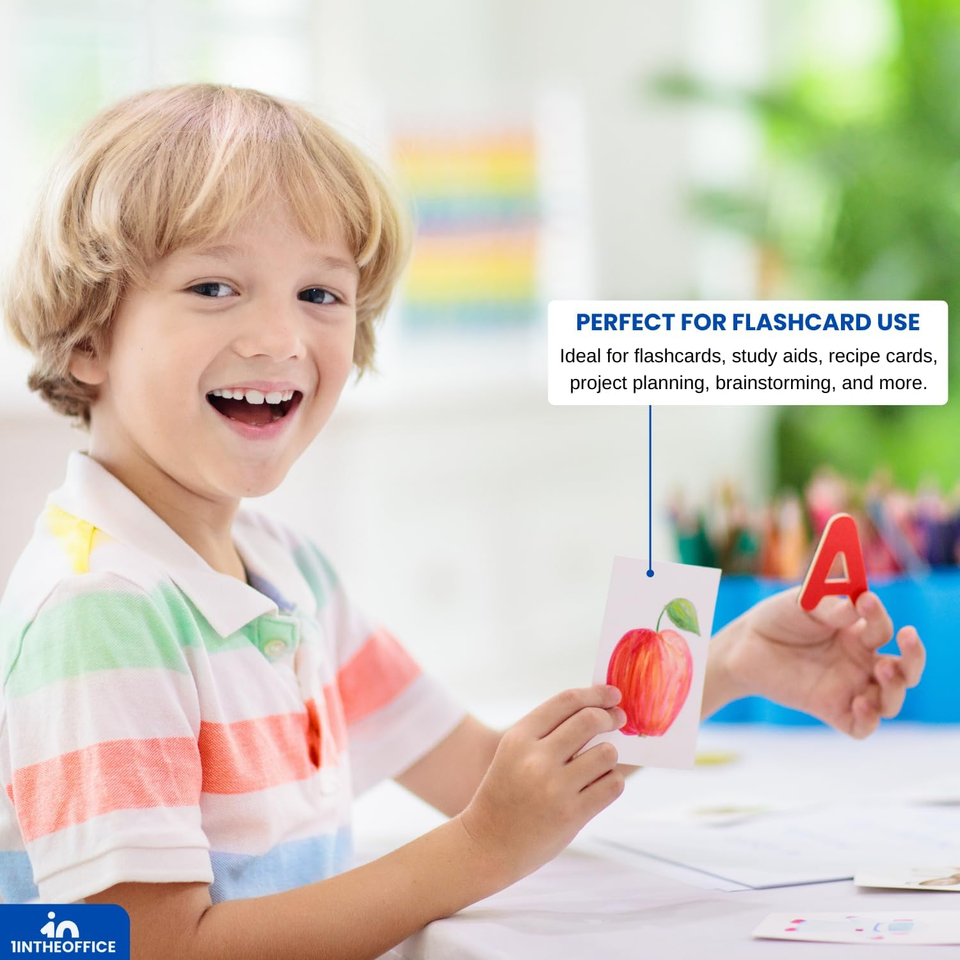 Index Cards 5X8 Blank, Flash Card, Unruled Note Cards 5X8, White, 300