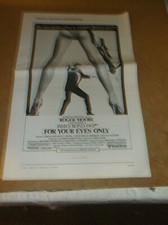 FOR YOUR EYES ONLY(1981)ROGER MOORE AS BOND ORIGINAL PRESSBOOK