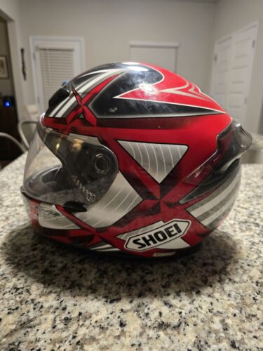 Shoei RF-1000 Strife TC-1 Red/Blk Helmet Sz L - Picture 2 of 9