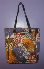 NWT Vera Bradley Crosstown Tote Painted Feathers Pattern