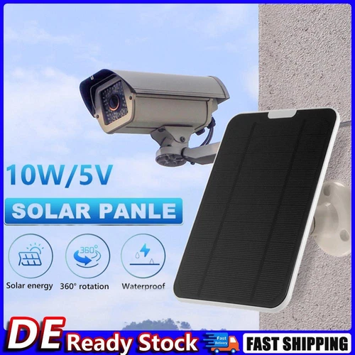 10W 5V wasserdichte Solarmodule Micro-USB-Ladegerät PET für Beleuchtung (weiß) D