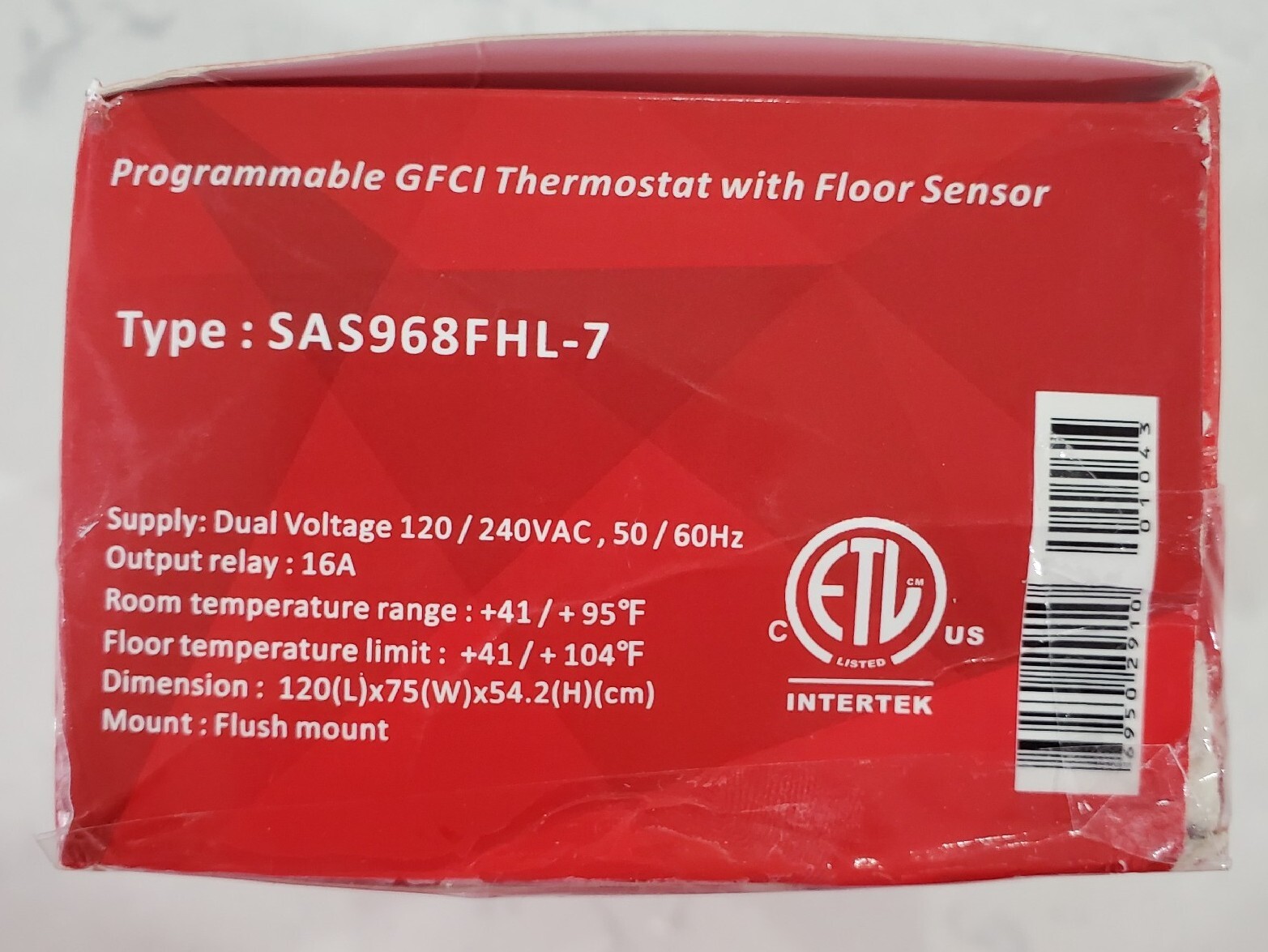 Saswell Electric Floor Heating Control Programmable Thermostat