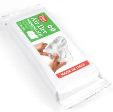 Premium European Air Dry Modeling Clay White 1.1 Lb Bar, Easy to Use Air-Hardeni