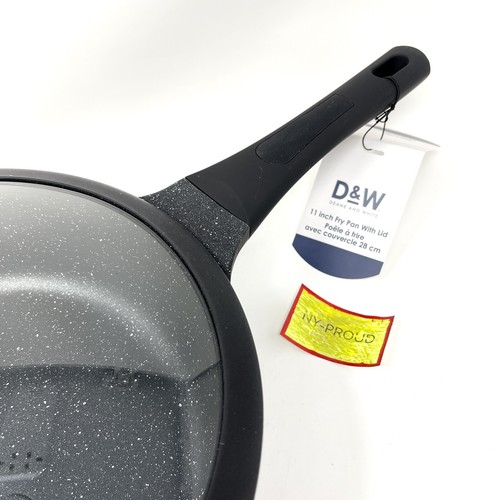 Padella per friggere D&W padella bassa casseruola con coperchio antiaderente 11"" pollici pentole premium - Foto 2 di 12