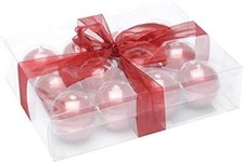 Red Metallic Ball Candles 1.5 Inch Box of 12 Decorative Candles Gift Ready