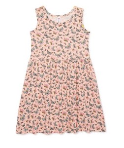 Miss Pink Girl’s Coral Butterfly Sleeveless Play Dress Size 6X NWT
