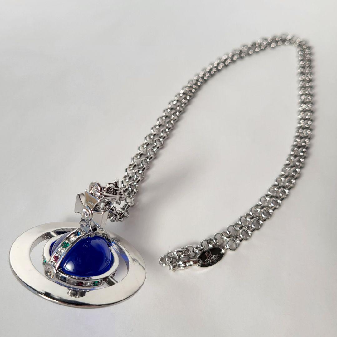 Vivienne Westwood Small Orb Necklace Pendant Deep blue x