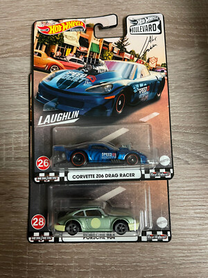 Hot Wheels Boulevard Premium Porsche 964 & Corvette Z06 Drag Racer