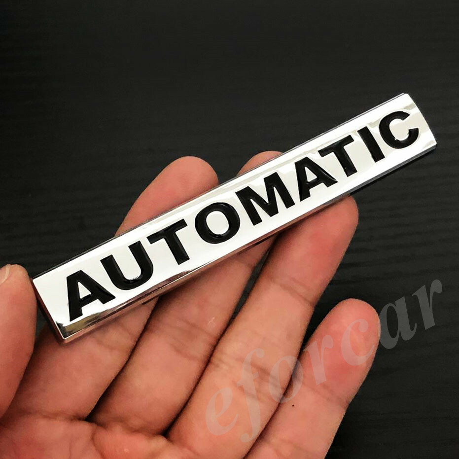 Metal Polished Chrome Automatic Car Trunk Fender Emblem Badge Decals Sticker Metal Polished Chrome Automatic Car Trunk Fender Emblem Badge Decals Sticker