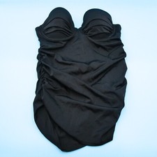 Victorias Secret 36B Tankini Black Padded Strapless Swim Beach Swimwear Top New