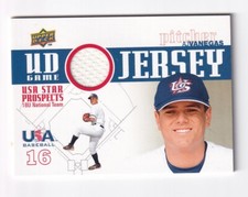 AJ Vanegas MLB Trading Game Worn Card # 18 USA