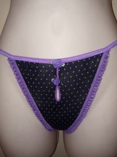 Rare Vintage String Ladies Polka Dot Panties Size 7 L