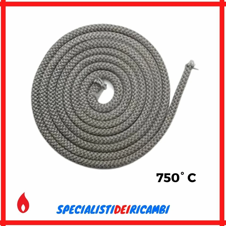 TEXPACK Guarnizione treccia corda ARTICA 10 mm per stufe a pellet termocamini caminetti
