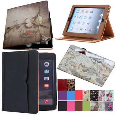 Leather Smart Cover Case Stand Pocket For iPad 10.2 9th 8th 7th 9.7 10.9 Air 5 4