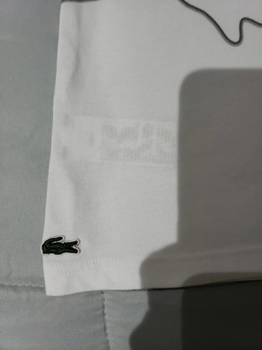 LACOSTE Oversized Crocodile Print Cotton Polo Kid's Size 10 - Picture 4 of 8
