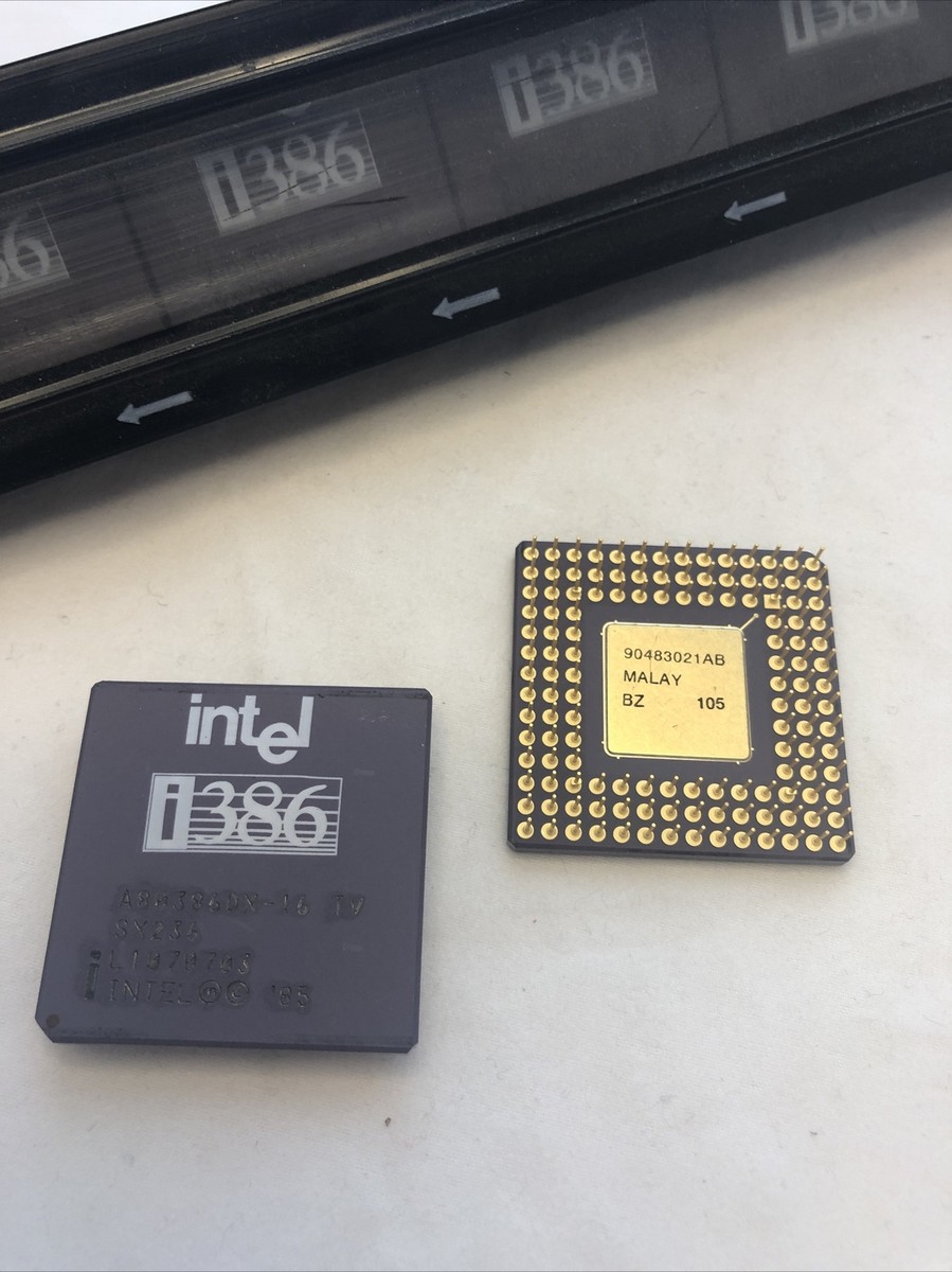 INTEL 386DX-16Mhz Gold Ceramic PGA Processor Chip i386 80386