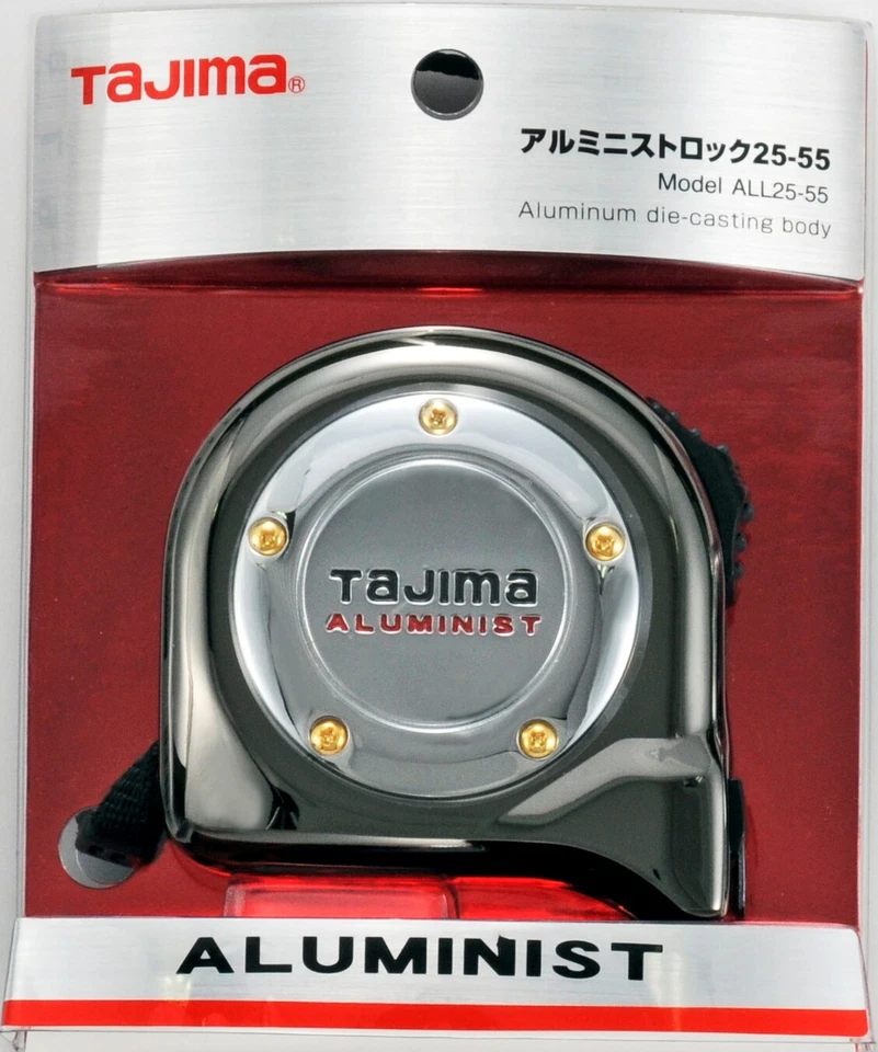 Tajima Convex Aluminist Lock 5.5m x 25mm Tape Measure Gun Chrome ALL2555GAC - Image 2 of 4