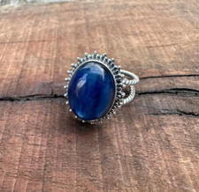 Natural Iolite Gemstone Ring Handmade Jewelry Ring 925 Sterling Silver Ring