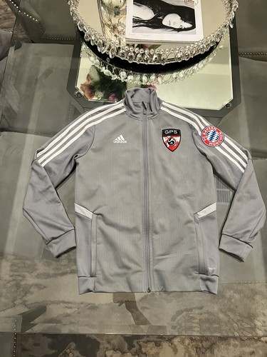 Adidas Gray GPS Global Premier Soccer Full Zip Jacket With Patches Sz Medium 12y - Picture 9 of 17