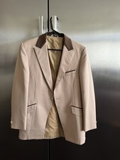 VINTAGE AFTER SIX LIGHT BROWN MENS TUXEDO JACKET 38R