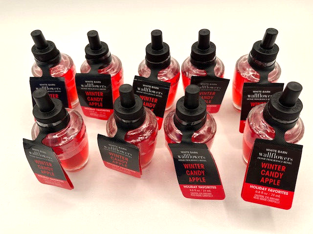 x9 Bath & Body Works Winter Candy Apple Wallflower Refill Bulb Lot